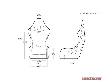 Cobra Suzuka Pro-Fit GT GRP - FIA 8855-1999 - Pro-Fit - Black Spacer Fabric all over - C SUPF-X-BKS-GRP