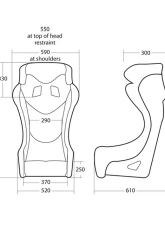 Cobra Sebring Pro Carbon Ultralite - FIA 8855-1999 - Pro-Fit - Black Spacer Fabric all over                                     - C ULT-CC-S-BK - Image 3