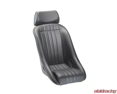 Cobra Classic CS w/ Headrest & Lapbelt Side Slots - Black Soft Grain Vinyl - C CCS-V-BK