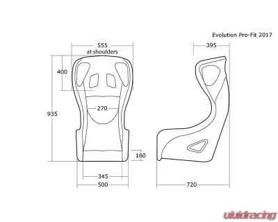 Cobra Evolution Pro-Fit Standard GRP - FIA 8855-1999 - Pro-Fit - Black Spacer Fabric all over - C EVPF-S-BKS-GRP