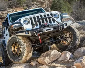 Warn Without Insert Bars; Polished; Stainless Steel; Grille Guard Required Jeep Wrangler 2018