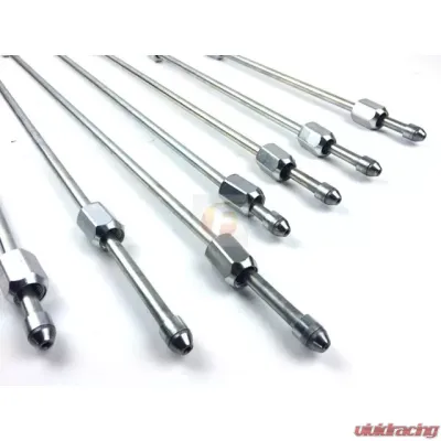 Fleece Performance 20 Inch High Pressure Fuel Line 8mm x 3.5mm Line M14 x 1.5 Nuts - FPE-34200-20