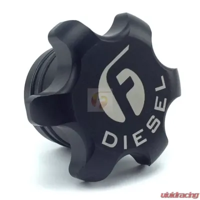 Fleece Performance Black Anodized Billet Fuel Cap For 2013-2018 Cummins - FPE-FC-1316-BLK