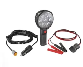 J.W. Speaker Model 4416 - 12-24V Black Handheld Work Light with Spot Beam Pattern Kit