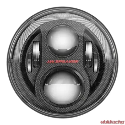 J.W. Speaker 8700 Evolution J2 Series - Kit of 2 Jeep LED Headlights with Carbon Fiber Bezels - 0553973