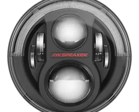 J.W. Speaker 8700 Evolution J2 Series - Kit of 2 Jeep LED Headlights with Black Bezels
