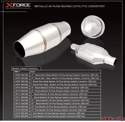 XForce Cat-Metallic 3" Inlet (100 Cell) - CAT11-300(100)
