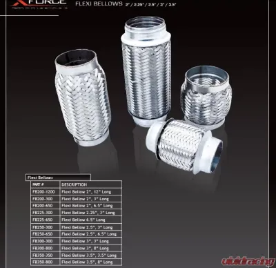 XForce Flex Bellow 3", 3" Long - FB300-300