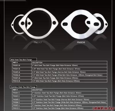 XForce 2 Bolt Stainless Steel Wide Flange 2.5 - FNG06-S
