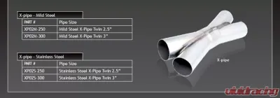XForce X-Pipe Twin Stainless Steel 2.5 - XP02S-250