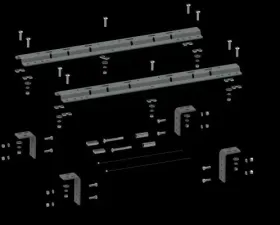 B&W Trailer Hitches Universal Mounting Rails For 5th Wheel Hitches