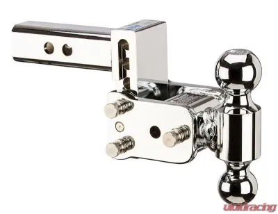 B&W Trailer Hitches B&W Tow And Stow Dual Ball 2" Adj Ball Mount 3" Drop/3-1/2" Rise, Chrome - TS10033C