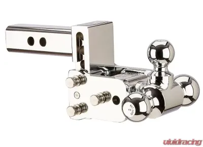 B&W Trailer Hitches 6" Chrome T&S, Tri-Ball-Boxed - TS10047C