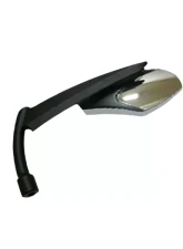 CIPA USA Motorcycle Classic Knife Blade Style Mirror Kit Two Tone Chrome and Black                                     - 01904 - Image 2