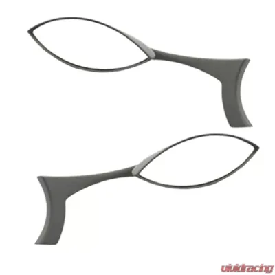 CIPA USA Motorcycle Chrome Teardrop Mirror Kit (Left and Right Side) Universal - 01905