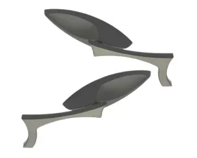 CIPA USA Motorcycle Chrome Teardrop Mirror Kit (Left and Right Side) Universal