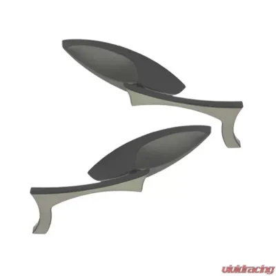 CIPA USA Motorcycle Chrome Teardrop Mirror Kit (Left and Right Side) Universal - 01906