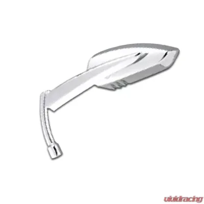 CIPA USA Motorcycle Chrome Serrated Blade Mirror Kit (Left and Right Side) Universal - 01909
