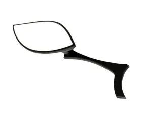 CIPA USA Motorcycle Black Stylized Teardrop Mirror Kit (Left and Right Side) Universal