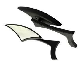 CIPA USA Motorcycle Black Modern Line Mirror Kit (Left and Right Side) Universal