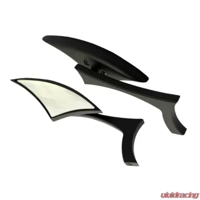 CIPA USA Motorcycle Black Modern Line Mirror Kit (Left and Right Side) Universal - 01924