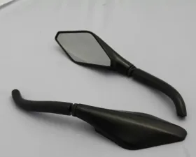 CIPA USA Motorcycle Black Eurostyle Mirror Kit (Left and Right Side) Universal