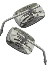 CIPA USA Motorcycle Chrome Live To Ride Adjustable Mirror Kit  (Left and Right Side)                                     - 01928 - Image 2