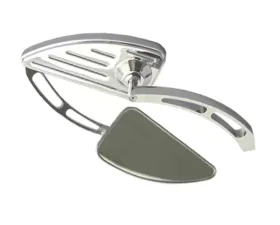 CIPA USA Motorcycle Chrome Quarter Moon Mirror Kit (Left and Right Side) Universal
