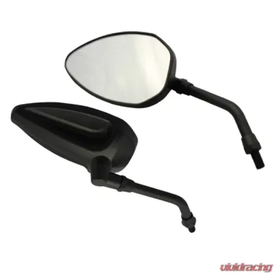 CIPA USA Motorcycle Black Economy Mirror Kit (Left and Right Side) Universal - 01934