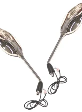 CIPA USA Motorcycle Chrome Sport Bike Lighted Mirror Kit (Left and Right Side) Universal                                     - 01935 - Image 2