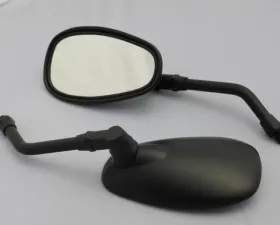 CIPA USA Motorcycle Black Classic Look Mirror Kit (Left and Right Side) Universal