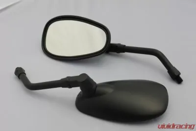 CIPA USA Motorcycle Black Classic Look Mirror Kit (Left and Right Side) Universal - 01939