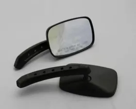 CIPA USA Motorcycle Black Small Rectangle Mirror Kit (Left and Right Side) Universal