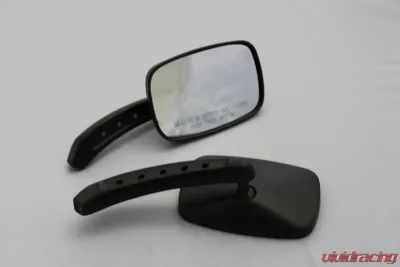 CIPA USA Motorcycle Black Small Rectangle Mirror Kit (Left and Right Side) Universal - 01945