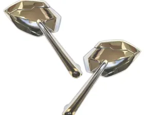 CIPA USA Motorcycle Ultra Black Line on Chrome Mirror Kit (Left and Right Side) Universal