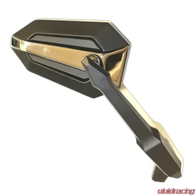 CIPA USA Motorcycle Ultra Black on Chrome Mirror Kit (Left and Right Side) - 01949