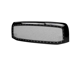 Armordillo USA Gloss Black Studded Mesh Grill Dodge Ram 1500 2002-2005