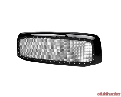 Armordillo USA Gloss Black Studded Mesh Grill Dodge Ram 1500 2002-2005 - 7161399