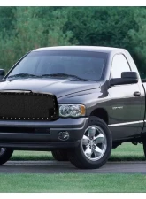 Armordillo USA Gloss Black Studded Mesh Grill Dodge Ram 1500 2002-2005                                     - 7161399 - Image 6