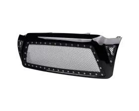 Armordillo USA Gloss Black Studded Mesh Grill Toyota Tacoma 2005-2011