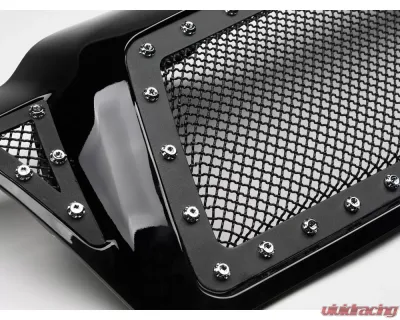 Armordillo USA Gloss Black Studded Mesh Grill Toyota Tacoma 2005-2011 - 7161443