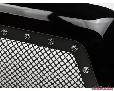Armordillo USA Gloss Black Studded Mesh Grill Toyota Tacoma 2005-2011 - 7161443