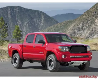 Armordillo USA Gloss Black Studded Mesh Grill Toyota Tacoma 2005-2011 - 7161443