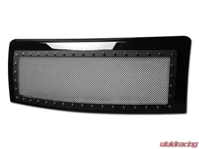 Armordillo USA Gloss Black Studded Mesh Grill Ford F-150 2009-2014 - 7174580