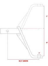 Armordillo USA Black 9" Drop Down Hitch For 2" Receiver                                     - 7161535 - Image 8
