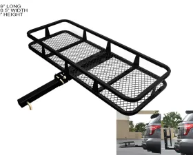 Armordillo USA Black 2" Hitch Cargo Carrier 20" X 58" Basket Style Fold Up Trailer Hitch