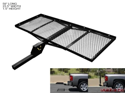 Armordillo USA Black 2" Hitch Cargo Carrier 23' X 59' Tray-Style Fold Up Trailer Hitch - 7167568