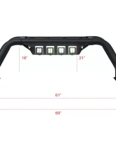 Armordillo Matte Black CR1 Chase Rack withLED Shroud For Full Size Trucks                                     - 7163072 - Image 2