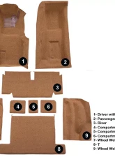 Custom Floor Carpet Chevrolet Corvette 1971-1975 Complete Set Auto Custom Carpets                                     - 3601-230-1220000000 - Image 5