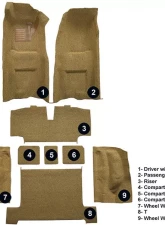 Custom Floor Carpet Chevrolet Corvette 1968 Complete Set Auto Custom Carpets                                     - 3742-230-1220000000 - Image 5